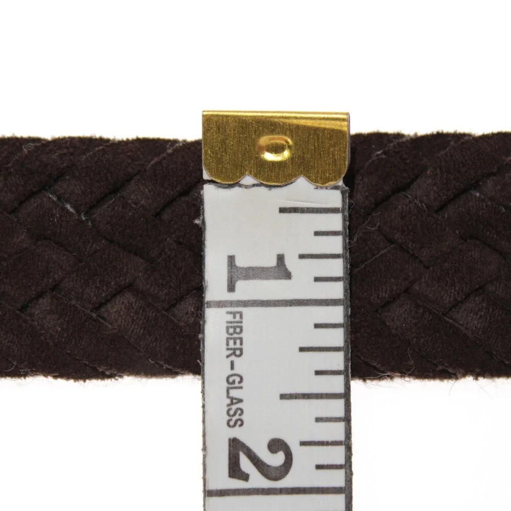 Luciano Barbera NWT Lined Braided Belt Size 95 (~US 34) in Brown Suede Leather